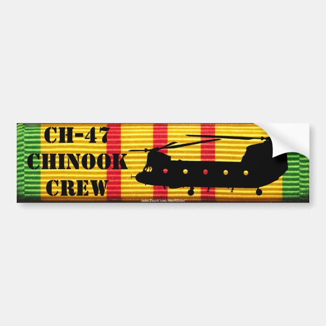 CH-47 Chinook Crew VSM Ribbon Bumper Sticker (Front)
