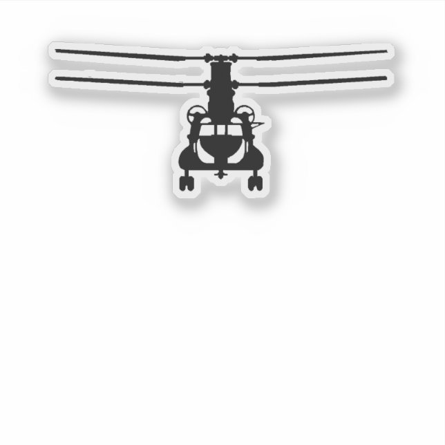 CH-47 Chinook Frontal View Sticker (Front)