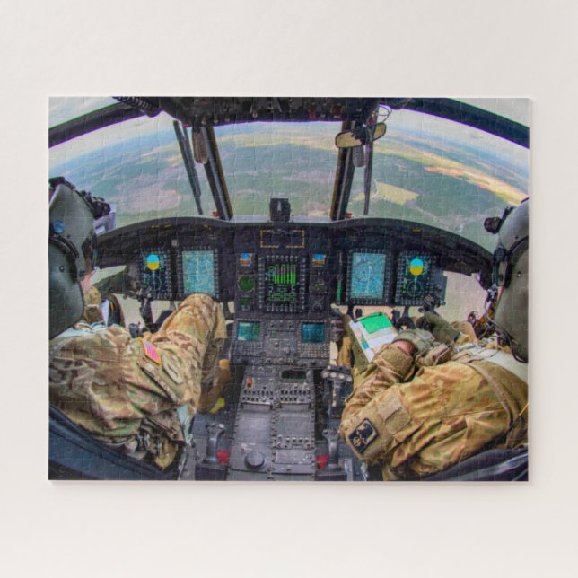 CH-47F CHINOOK COCKPIT (16x20 INCH) Jigsaw Puzzle (Horizontal)