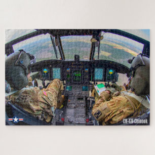 CH-47F CHINOOK COCKPIT (20x30 INCH) Jigsaw Puzzle