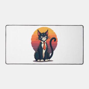 Ch Ch Ch Meow Meow Scary Halloween Costume Cat T-S Desk Mat