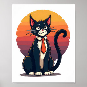 Ch Ch Ch Meow Meow Scary Halloween Costume Cat T-S Poster