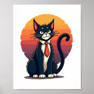 Ch Ch Ch Meow Meow Scary Halloween Costume Cat T-S Poster