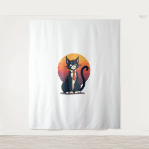 Ch Ch Ch Meow Meow Scary Halloween Costume Cat T-S Tapestry