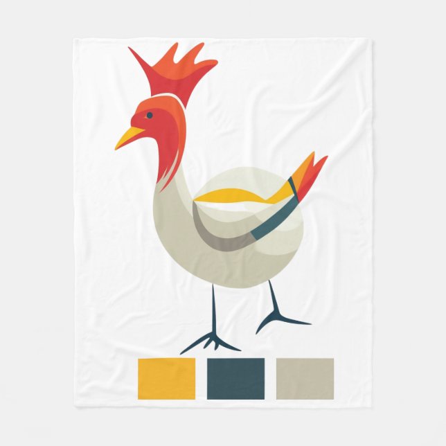 Ch ch Chicken Fleece Blanket (Front)