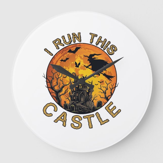 Ch Meow Halloween Haunted Castle (2)_1 Large Clock (Front)