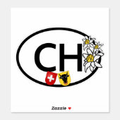 CH Swiss & Canton Uri Coat of Arms Oval (Sheet)