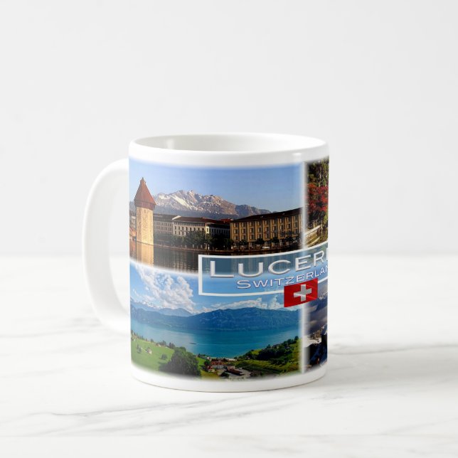 CH Switzerland - Lucerne - Chapel Bridge - Old Tow Coffee Mug (Front Left)