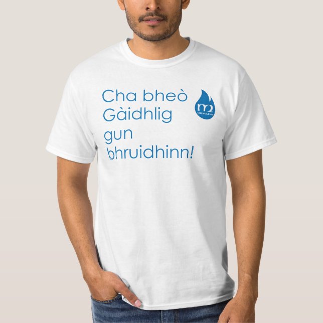 Cha bheò Gàidhlig gun bhruidhinn! T-Shirt (Front)