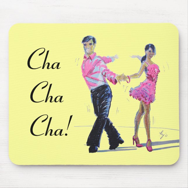Cha Cha Cha Ballroom Dancing Mouse Pad (Front)