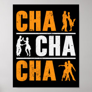 Cha Cha Cha Dancer Dancing Cuban Dance Poster