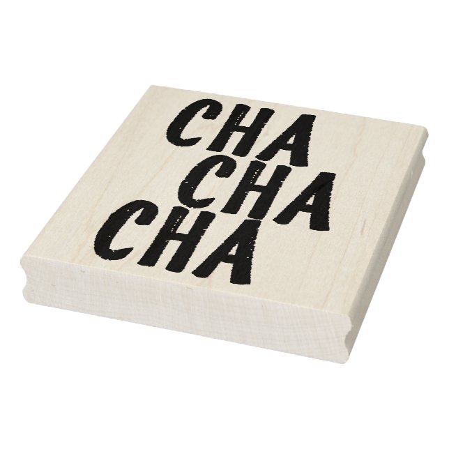 Cha Cha Cha Retro Rubber Art Stamp (Stamp)