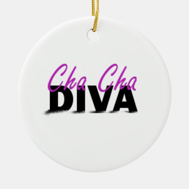 Cha Cha Diva Ceramic Ornament (Front)