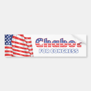 Chabot for Congress Patriotic American Flag Bumper Sticker