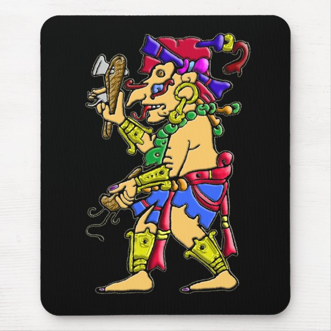 Chac mayan rain god mouse pad (Front)