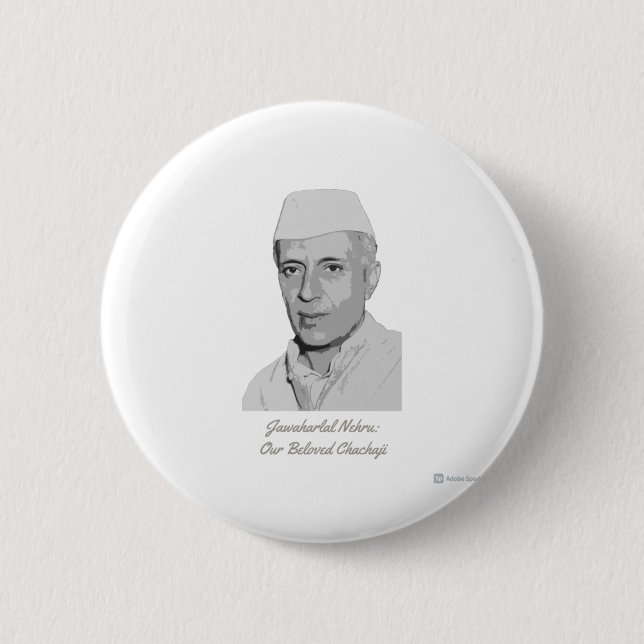 Chachaji Nehru 6 Cm Round Badge (Front)