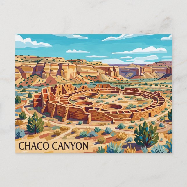 Chaco Canyon New Mexico Postcard (Front)