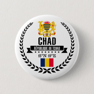 Chad 6 Cm Round Badge
