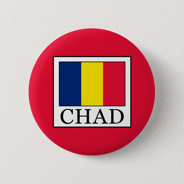 Chad 6 Cm Round Badge (Front)