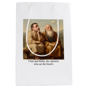 Chad and Wally, the Apostles who sat the bench. Medium Gift Bag