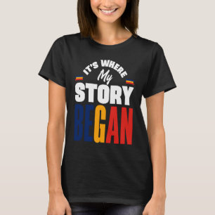 Chad Chadian Chad Flag Its Where My Story Began Ch T-Shirt