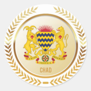 Chad Coat Of Arms Classic Round Sticker