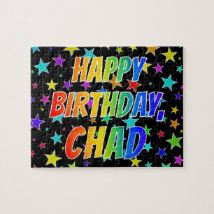 "CHAD" First Name, Fun "HAPPY BIRTHDAY" Jigsaw Puzzle