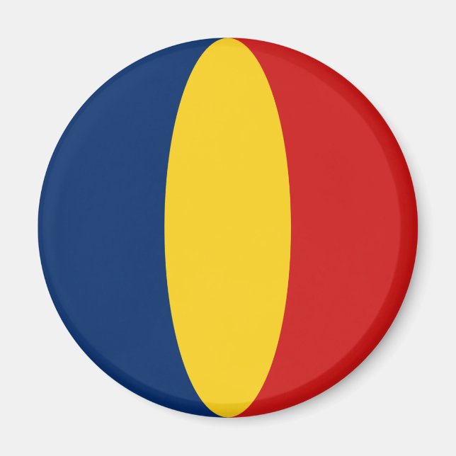 Chad Fisheye Flag Magnet (Front)