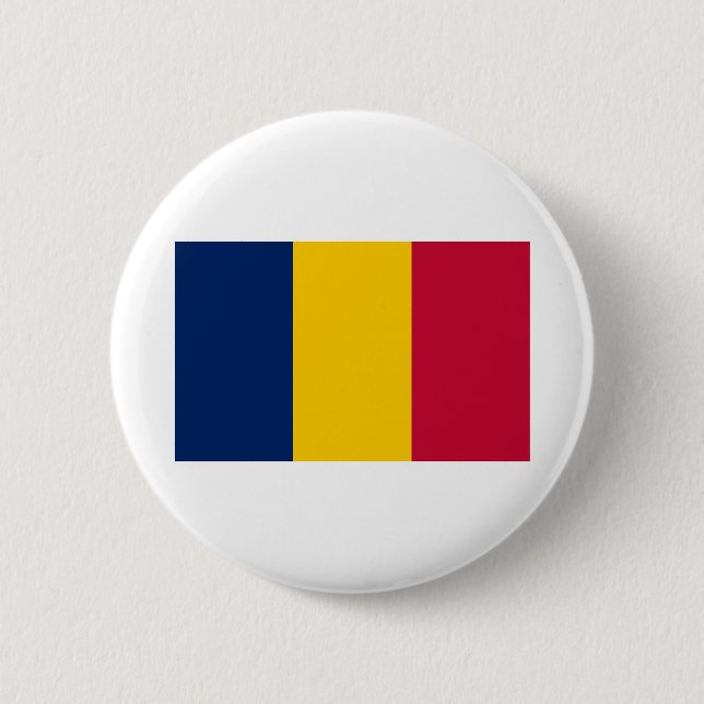 Chad Flag 6 Cm Round Badge (Front)