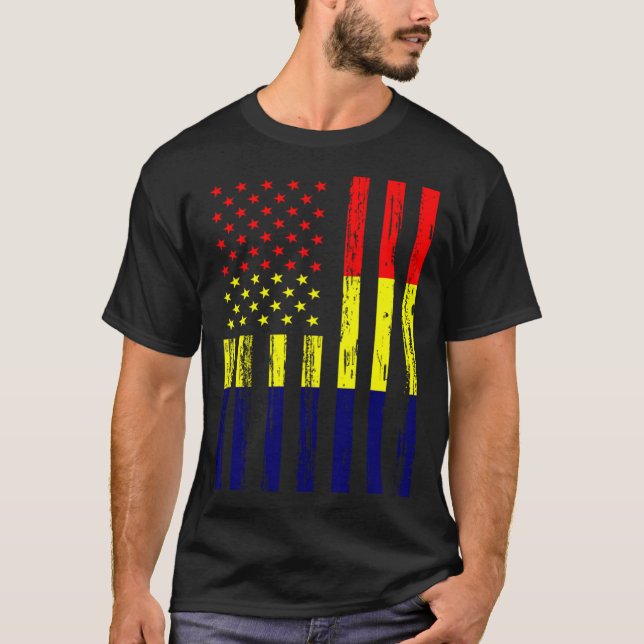 Chad Flag America US It is in my DNA  for Chadians T-Shirt (Front)