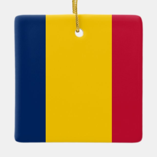 Chad Flag Ceramic Ornament (Front)