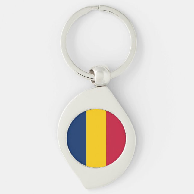 Chad Flag Key Ring (Front)