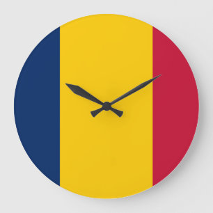 Chad Flag Large Clock