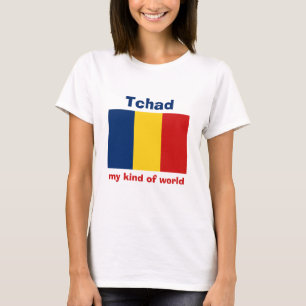 Chad Flag + Map + Text T-Shirt
