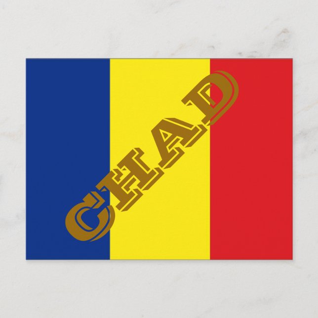 Chad flag postcard (Front)