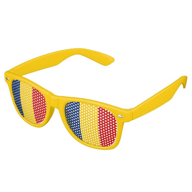 Chad Flag Retro Sunglasses (Angled)