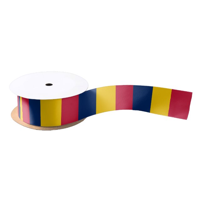 Chad Flag Satin Ribbon (Spool)