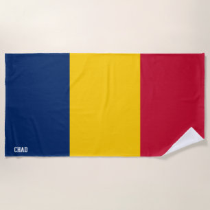 Chad Flag Splendid Patriotic Beach Towel