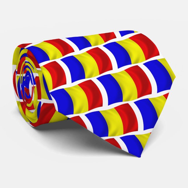 Chad Flag Tie (Rolled)