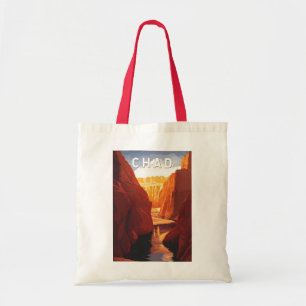 Chad Illustration Travel Art Vintage Tote Bag