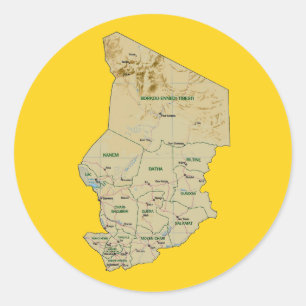 Chad Map Sticker