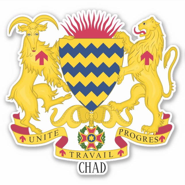 Chad National Coat Of Arms Patriotic (Front)