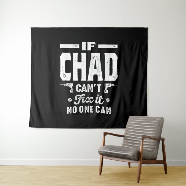 Chad Personalised Name Birthday Tapestry (In Situ (Horizontal))