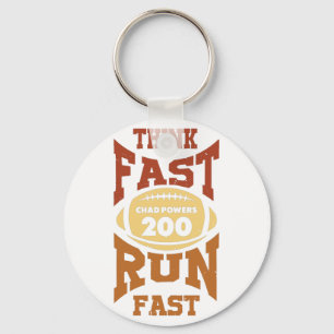 Chad Powers - Think Fast Run Fast - Vintage Retro Key Ring