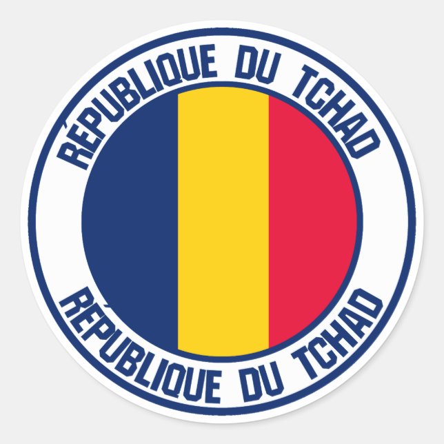 Chad Round Emblem Classic Round Sticker (Front)