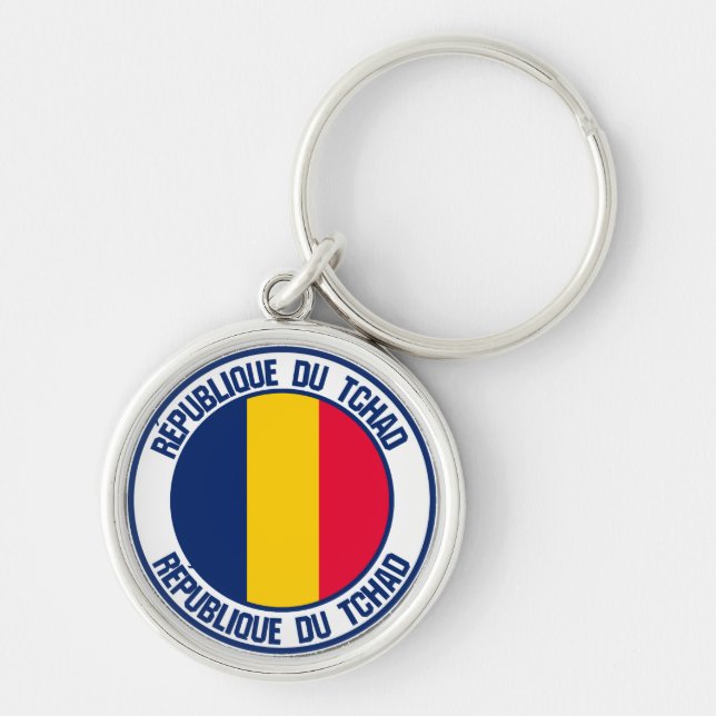 Chad Round Emblem Key Ring (Front)