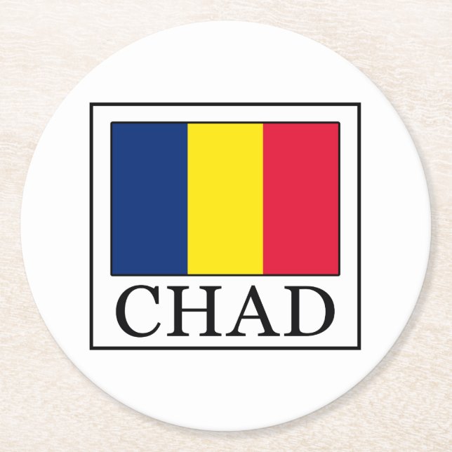 Chad Round Paper Coaster (Front)
