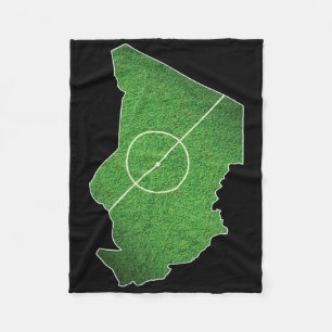 Chad Soccer Footbyll Court Fleece Blanket