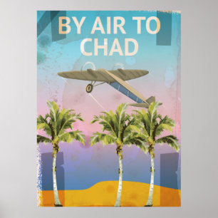 Chad Vintage Travel poster