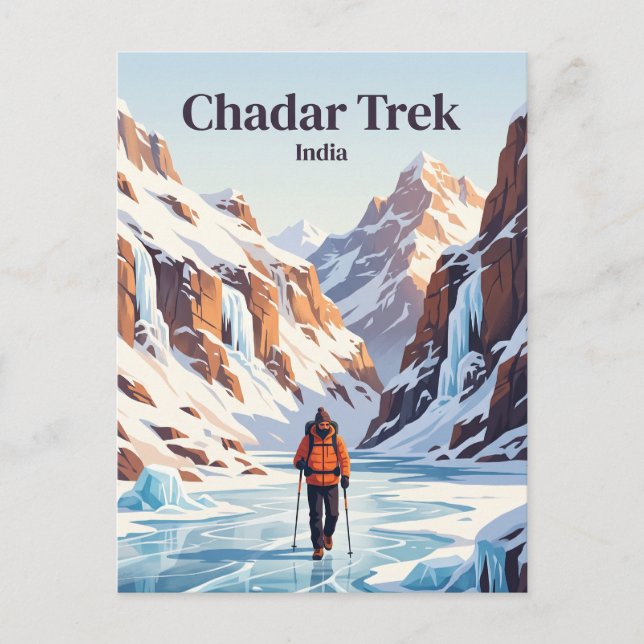 Chadar Trek India Postcard (Front)